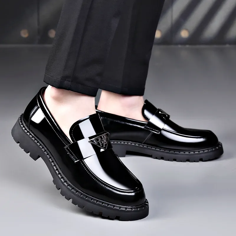 XIAOTOULANG Dress Shoes Men's Black-8