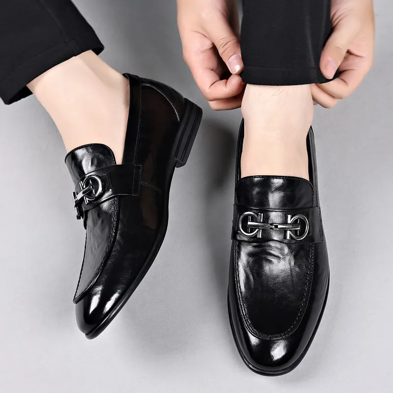 XIAOTOULANG Dress Shoes Men's Black-6