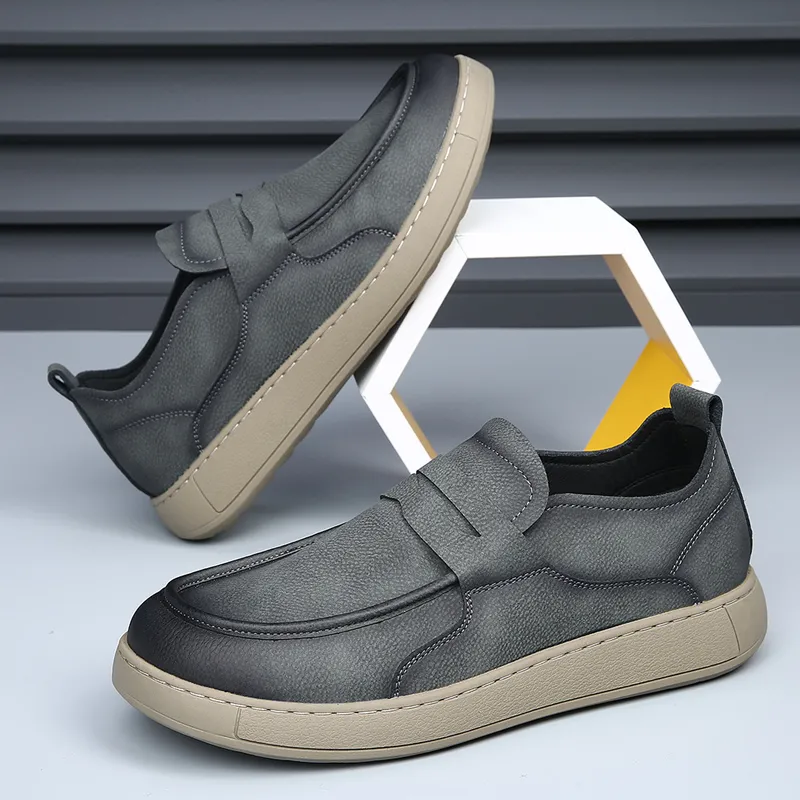 XIAOTOULANG Men's Casual Shoes Men Low Top Grey/khaki/yellow-2