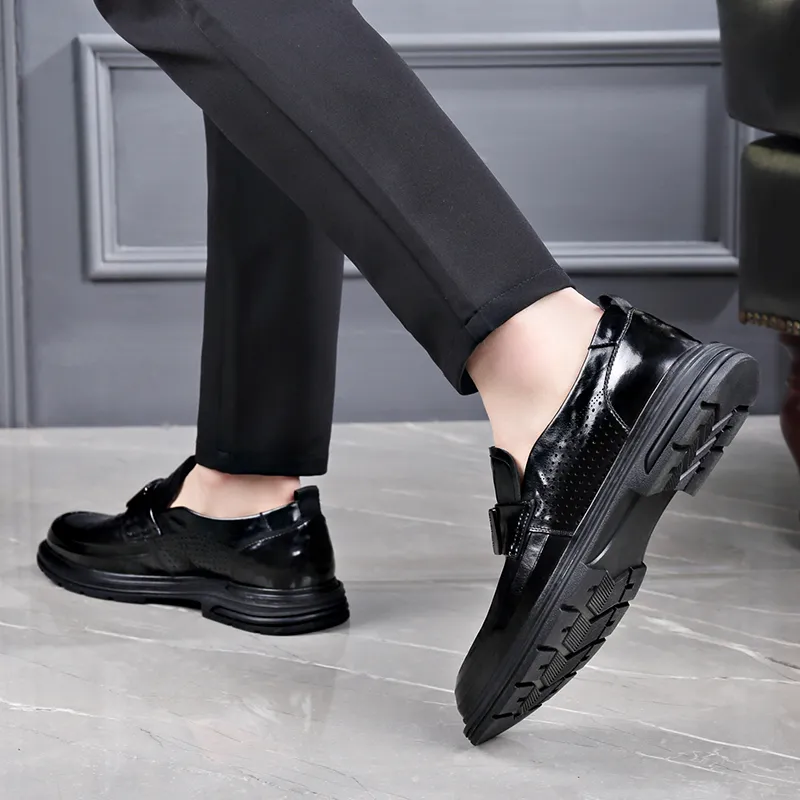 XIAOTOULANG Men's Casual Shoes Men Low Top Black-8