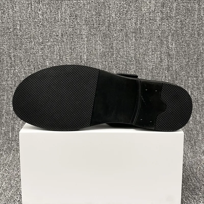 XIAOTOULANG One Strap Sandals Men's Black-2