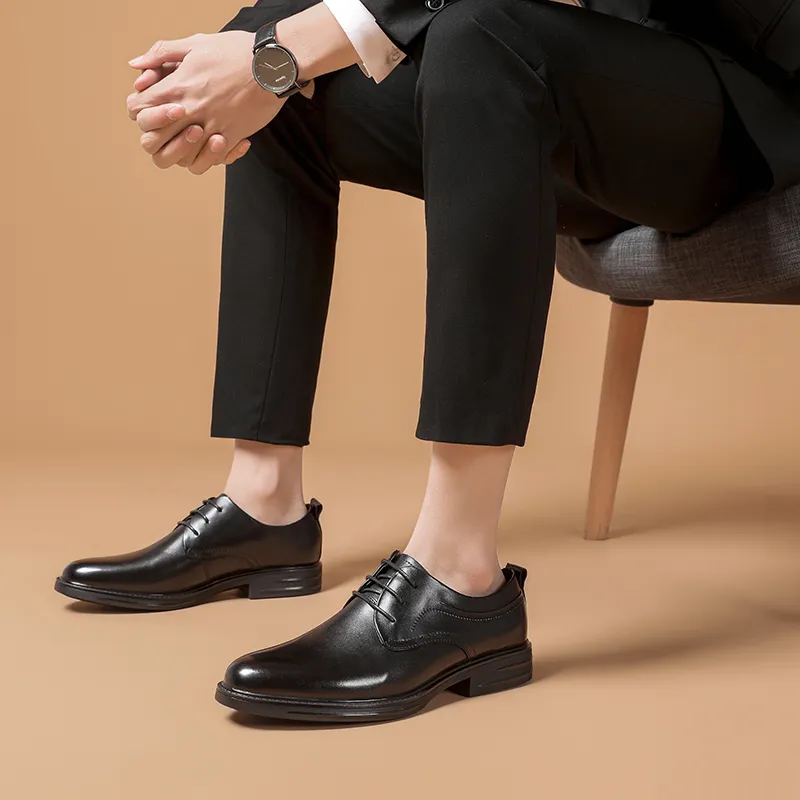 XIAOTOULANG Dress Shoes Men's Black-3
