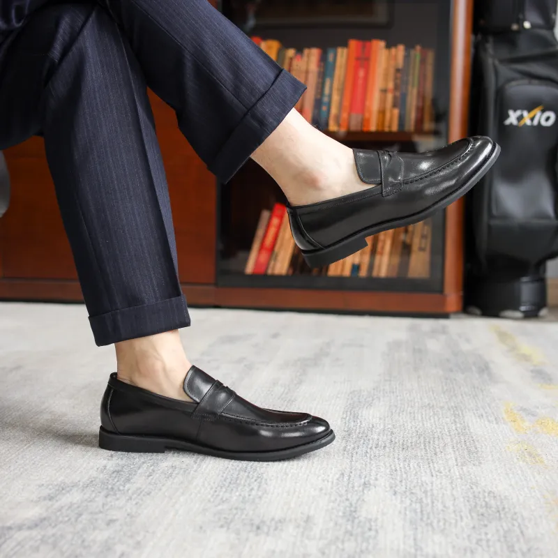 XIAOTOULANG Dress Shoes Men Low Top Black/Brown-7