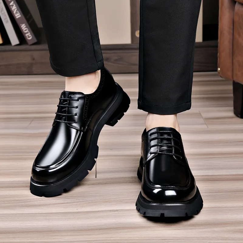 XIAOTOULANG Dress Shoes Men's Black-7