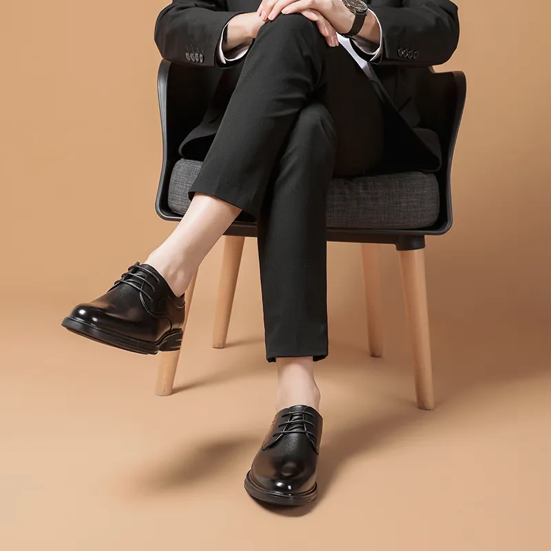 XIAOTOULANG Dress Shoes Men's Black-4