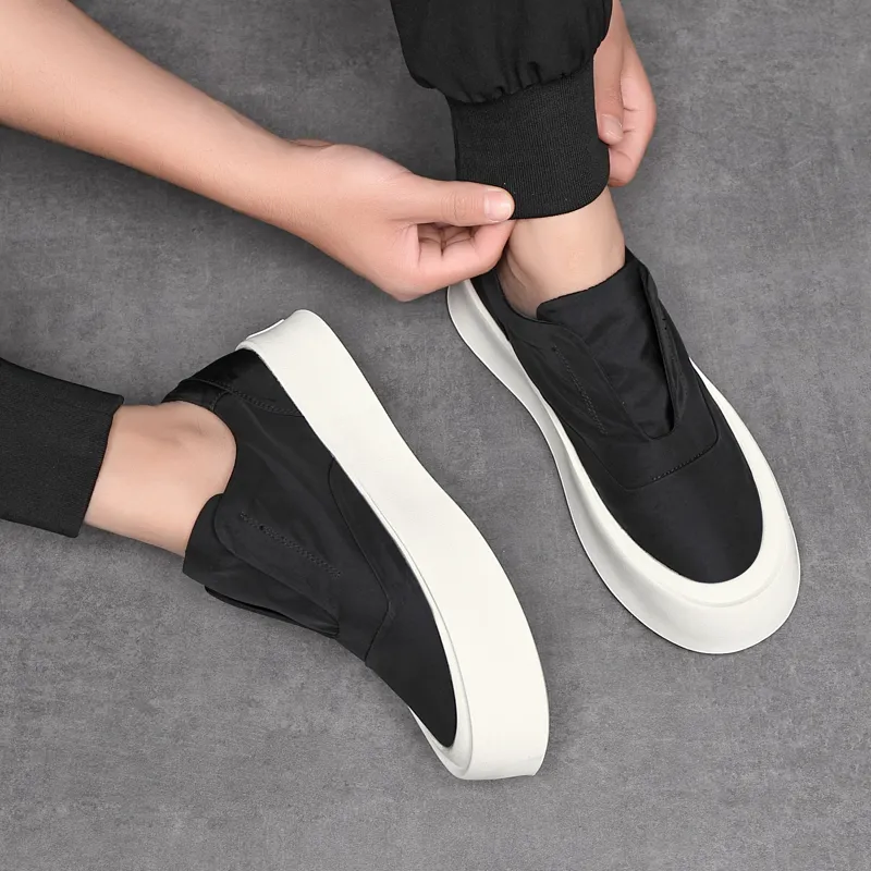 XIAOTOULANG Slip Resistant Breathable Low Top Canvas Shoes Men's-5