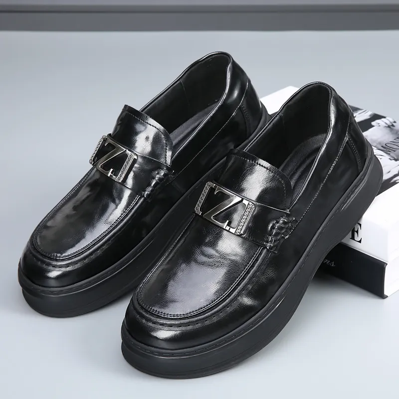 XIAOTOULANG Loafers Men's Black-4