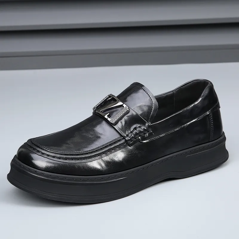 XIAOTOULANG Loafers Men's Black-2