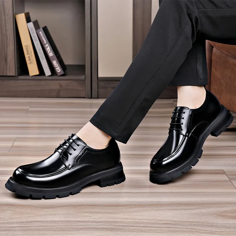XIAOTOULANG Dress Shoes Men's Black-6