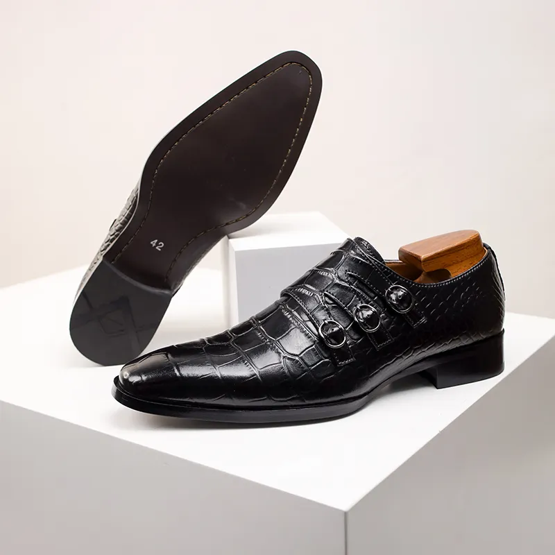 XIAOTOULANG Men's Casual Shoes Men Low Top Black/Brown-4