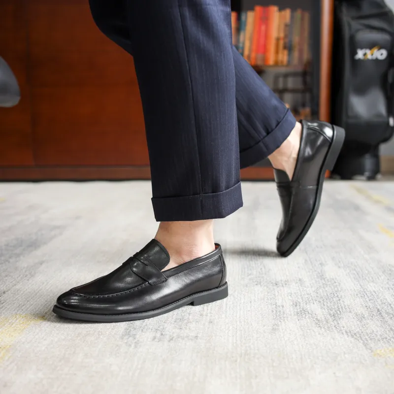 XIAOTOULANG Dress Shoes Men Low Top Black/Brown-11
