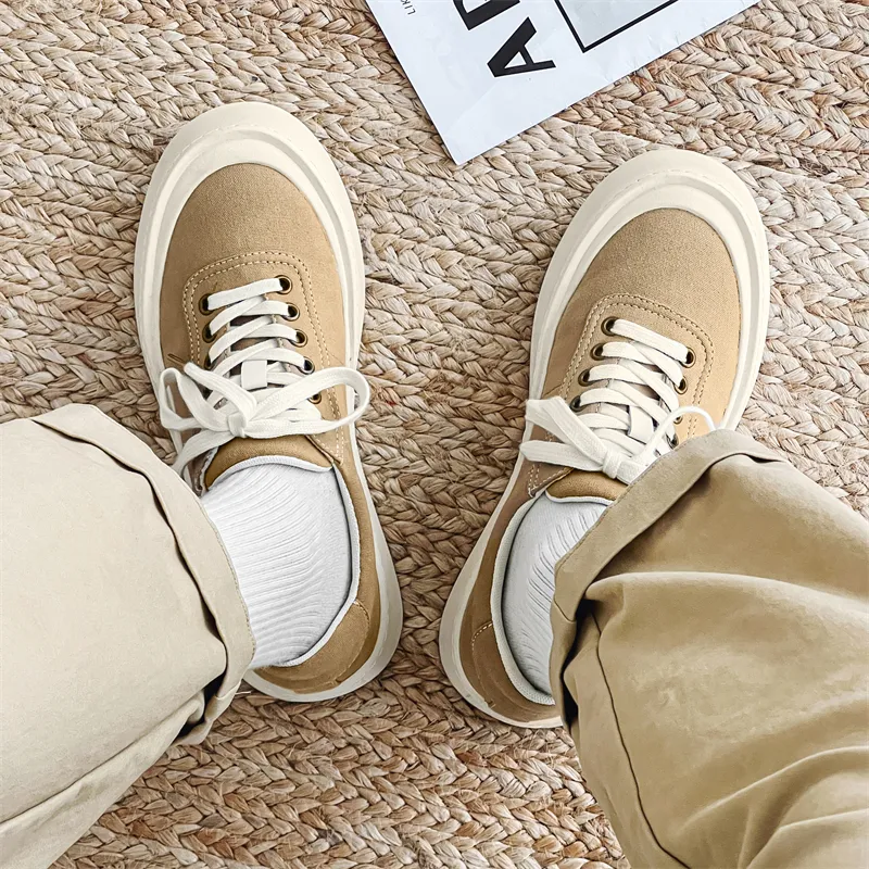 XIAOTOULANG Breathable And Lightweight Low Top Canvas Shoes Men's-7