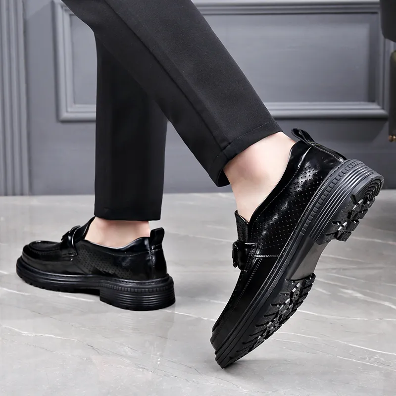 XIAOTOULANG Men's Casual Shoes Men Low Top Black-9