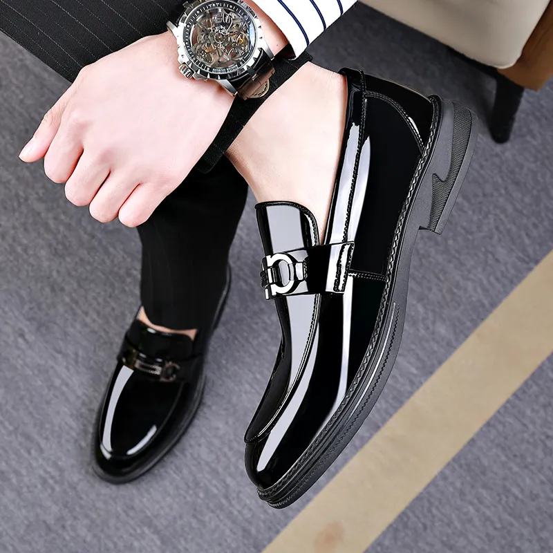 XIAOTOULANG Loafers Men's Black-10