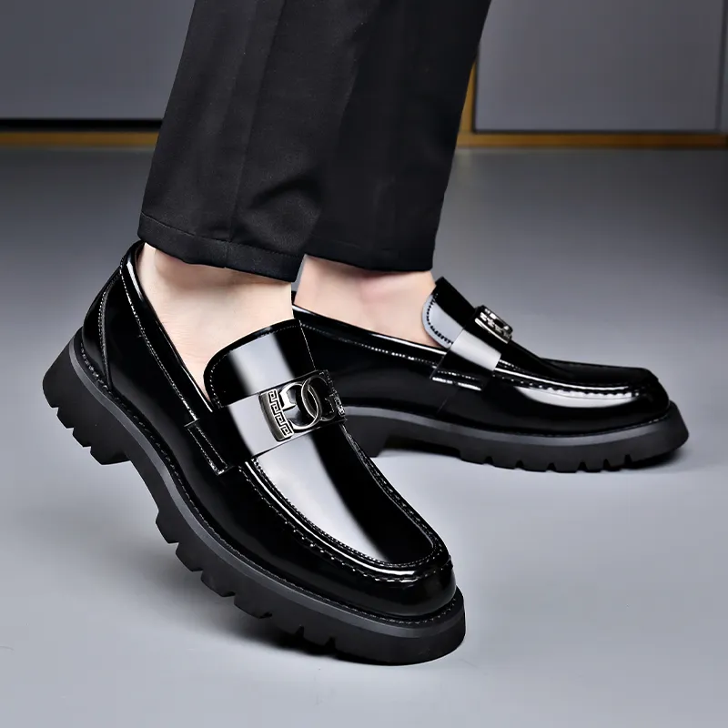 XIAOTOULANG Dress Shoes Men's Black-6