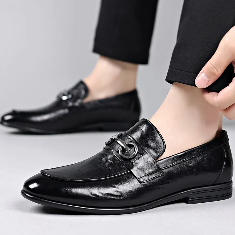 XIAOTOULANG Dress Shoes Men's Black-7