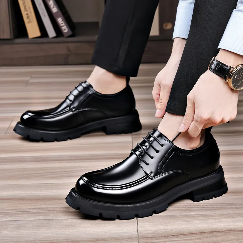 XIAOTOULANG Dress Shoes Men's Black-5