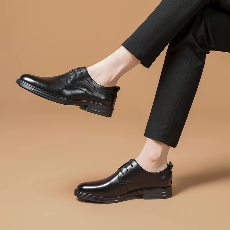 XIAOTOULANG Dress Shoes Men's Black-2