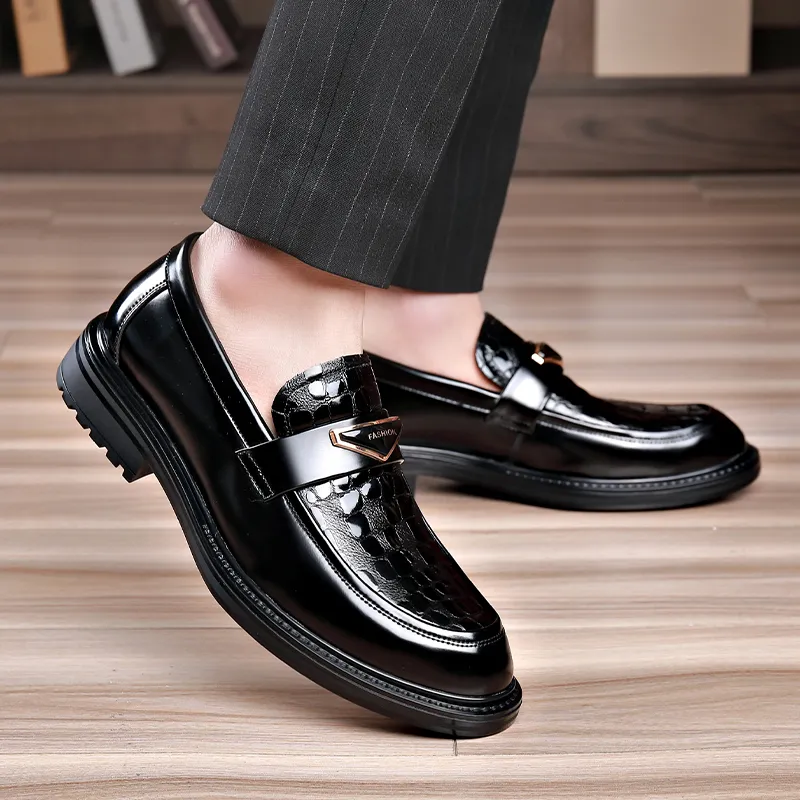 XIAOTOULANG Dress Shoes Men Low Top Black/Brown-9