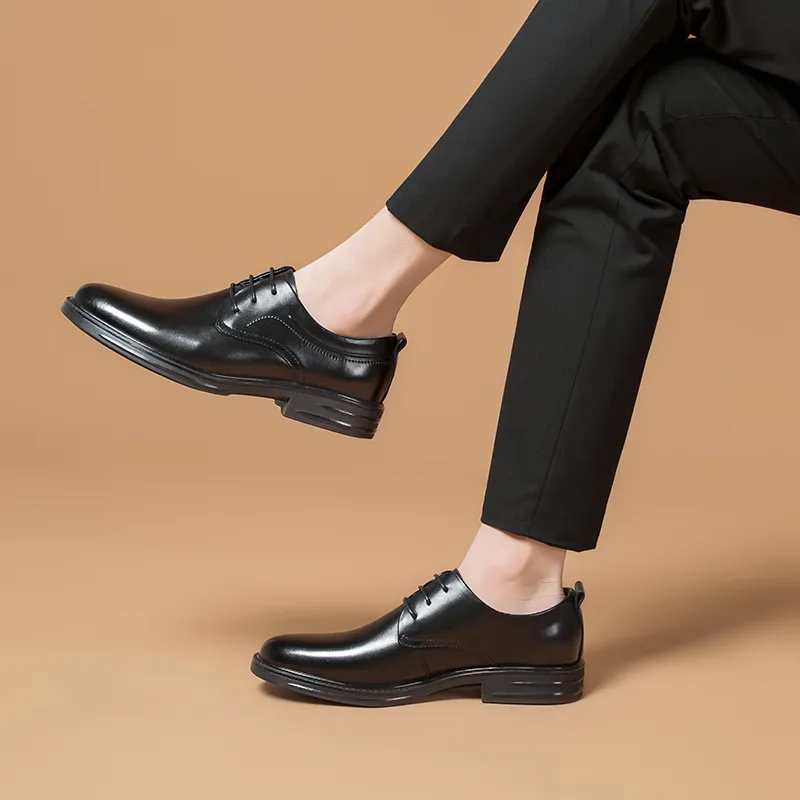 XIAOTOULANG Dress Shoes Men's Black-1