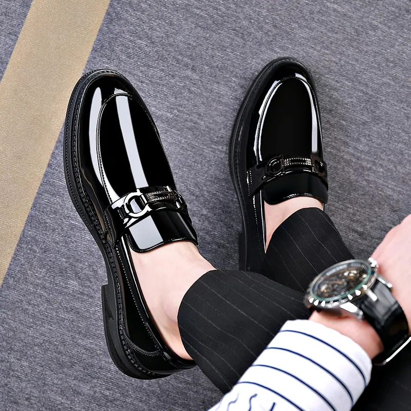 XIAOTOULANG Loafers Men's Black-7