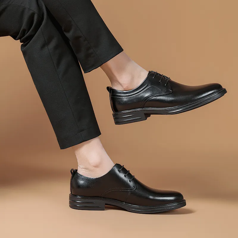XIAOTOULANG Dress Shoes Men's Black-5