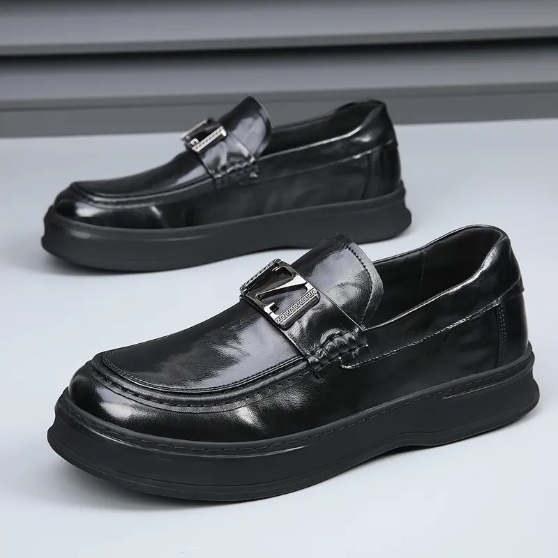 XIAOTOULANG Loafers Men's Black-3