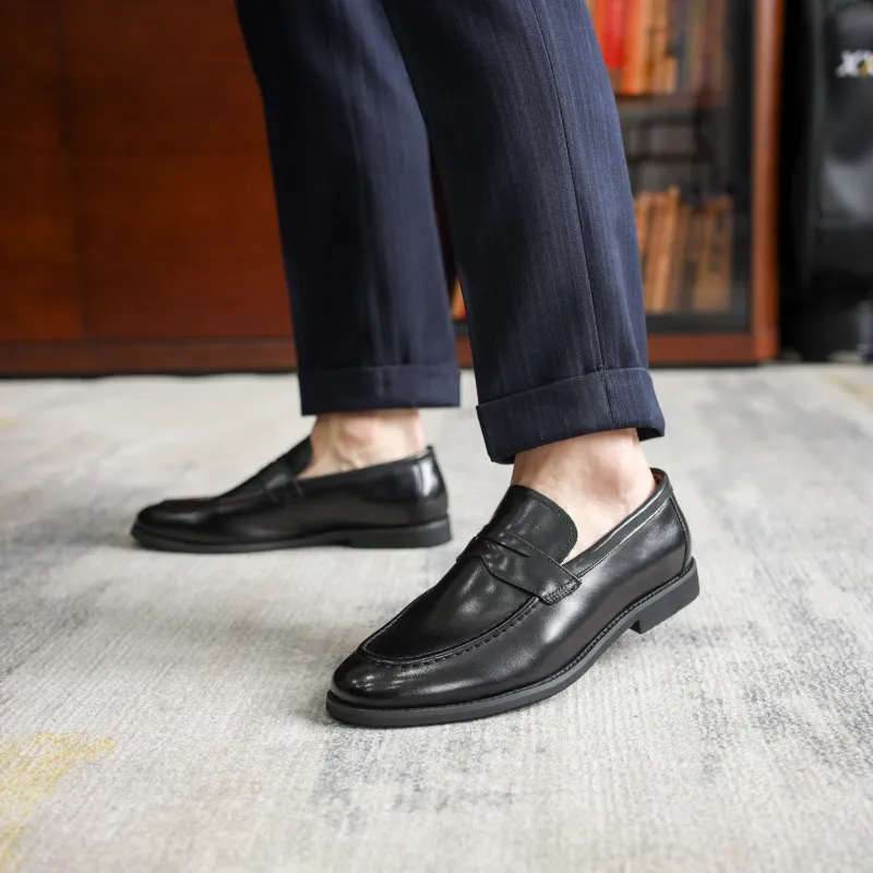 XIAOTOULANG Dress Shoes Men Low Top Black/Brown-10