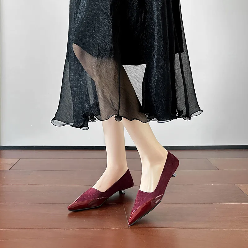 Beijiani Slim Heel High Heels 3CM Women's-7