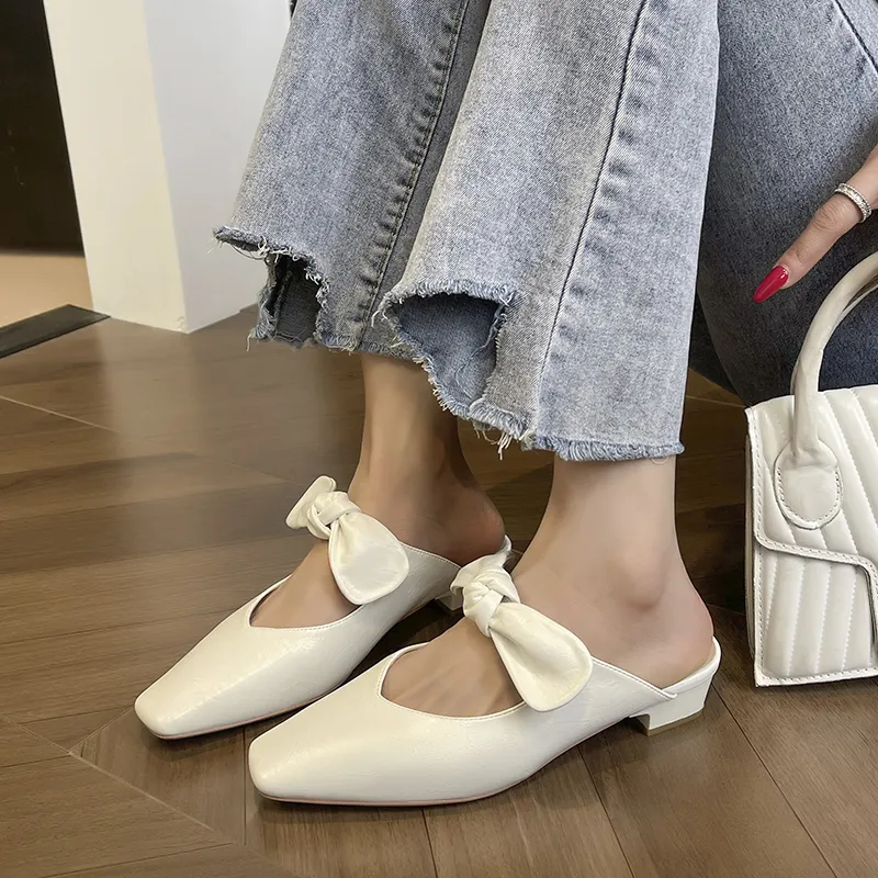 Beijiani Rubber Sole Quiet Abrasion Resistant Slip Resistant Closed Toe Slippers Women's-10