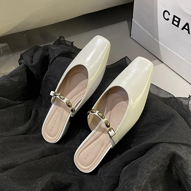 Beijiani Rubber Sole Abrasion Resistant Slip Resistant Closed Toe Slippers Women's-1