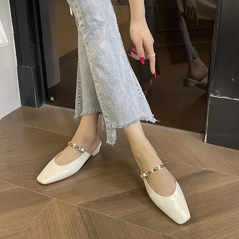 Beijiani Rubber Sole Abrasion Resistant Slip Resistant Closed Toe Slippers Women's-4