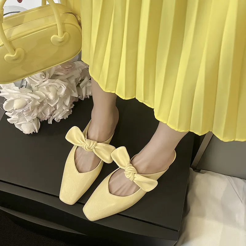 Beijiani Rubber Sole Quiet Abrasion Resistant Slip Resistant Closed Toe Slippers Women's-15