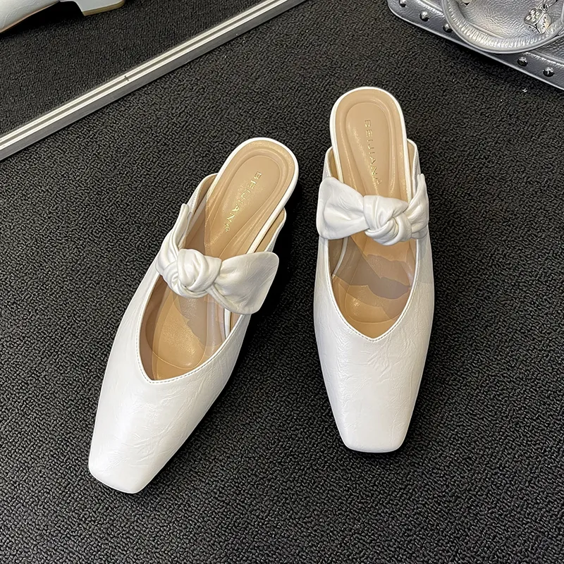 Beijiani Rubber Sole Quiet Abrasion Resistant Slip Resistant Closed Toe Slippers Women's-8