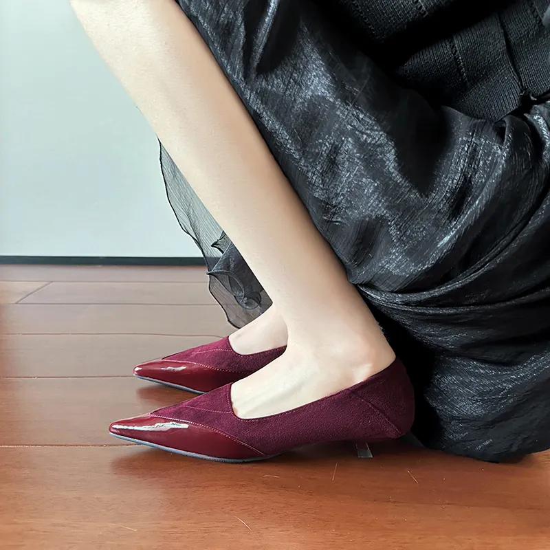 Beijiani Slim Heel High Heels 3CM Women's-10