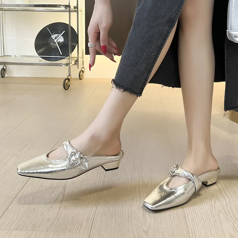 Beijiani Abrasion Resistant Slip Resistant Closed Toe Slippers Women's-16
