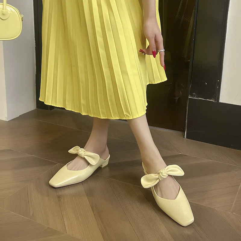 Beijiani Rubber Sole Quiet Abrasion Resistant Slip Resistant Closed Toe Slippers Women's-14