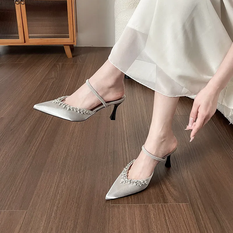 Beijiani Rubber Sole Abrasion Resistant Slip Resistant Closed Toe Slippers Women's-6