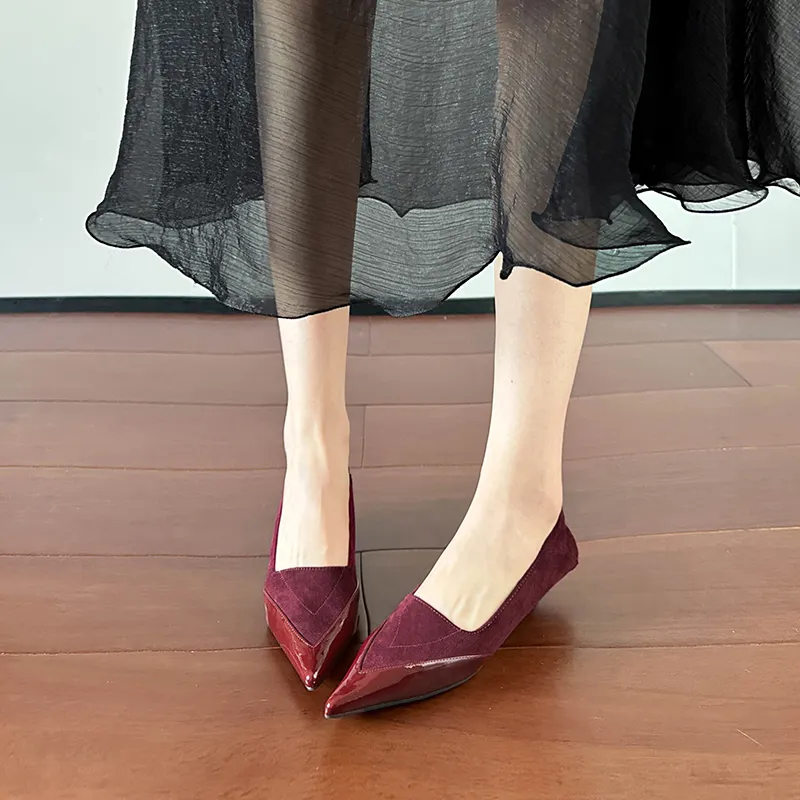 Beijiani Slim Heel High Heels 3CM Women's-6