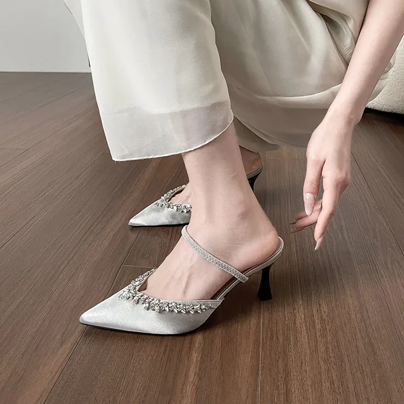 Beijiani Rubber Sole Abrasion Resistant Slip Resistant Closed Toe Slippers Women's-9