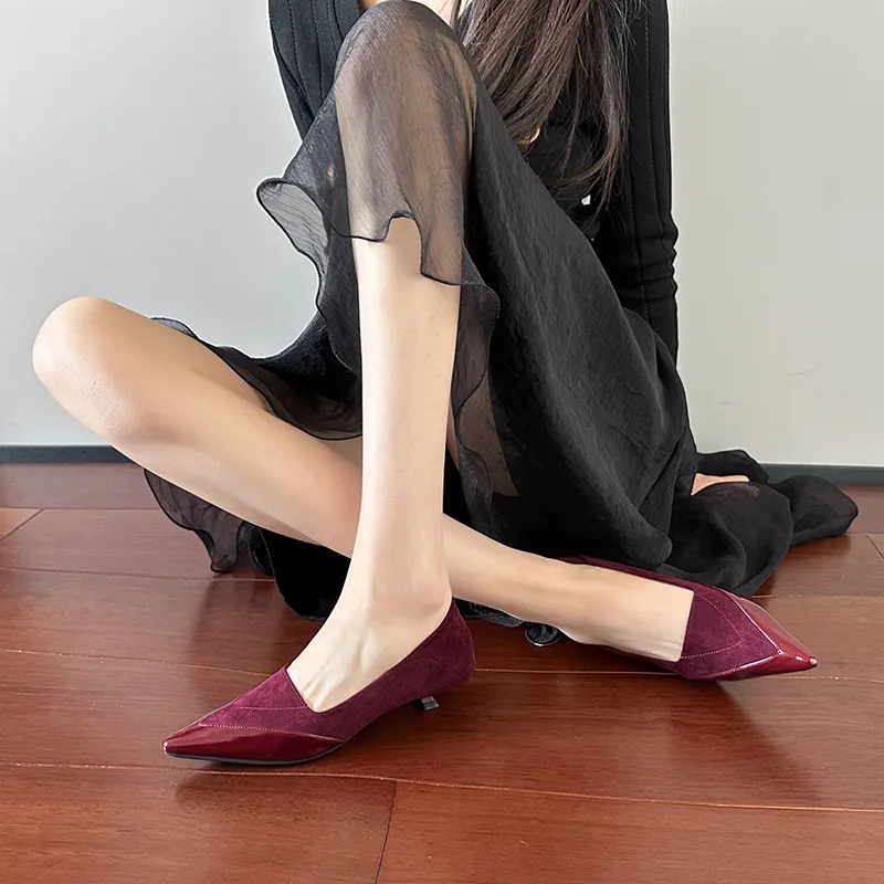Beijiani Slim Heel High Heels 3CM Women's-9