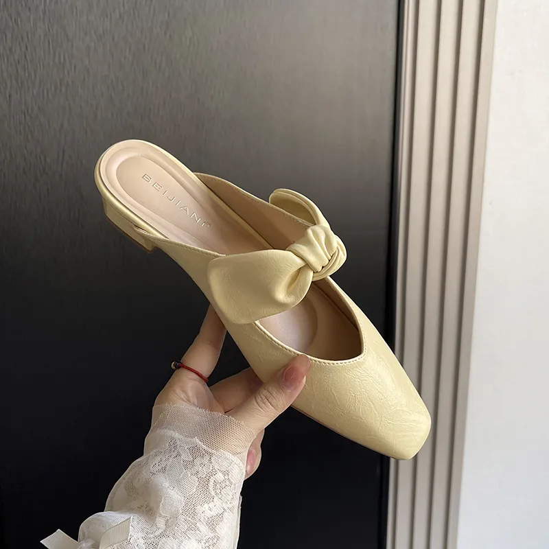 Beijiani Rubber Sole Quiet Abrasion Resistant Slip Resistant Closed Toe Slippers Women's-13