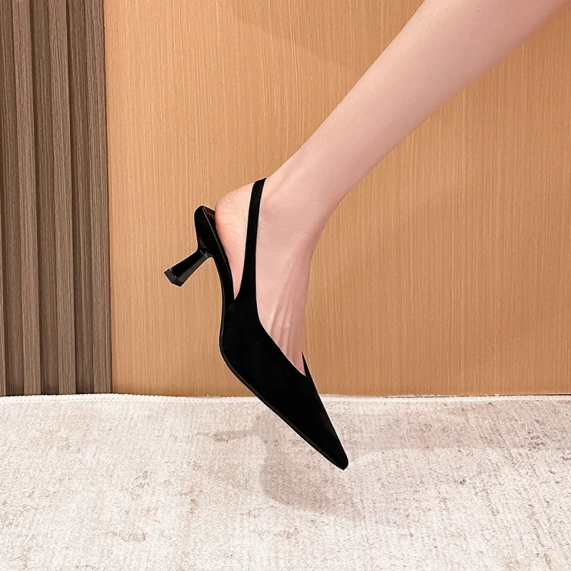 Beijiani Slim Heel High Heels 6.5CM Women's-4