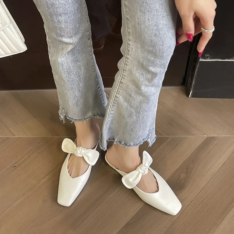 Beijiani Rubber Sole Quiet Abrasion Resistant Slip Resistant Closed Toe Slippers Women's-11
