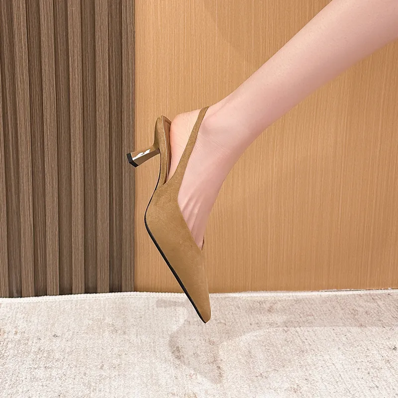 Beijiani Slim Heel High Heels 6.5CM Women's-19