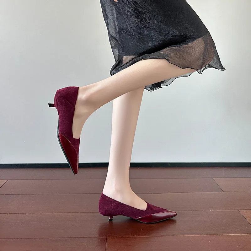 Beijiani Slim Heel High Heels 3CM Women's-8