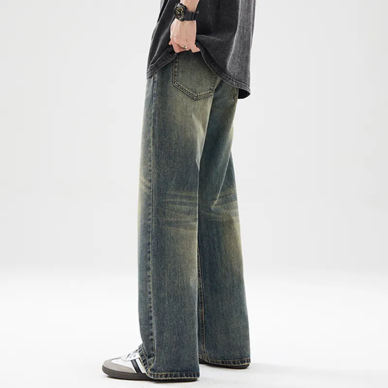 FISHGALAXY Jeans Unisex Vintage Blue-6