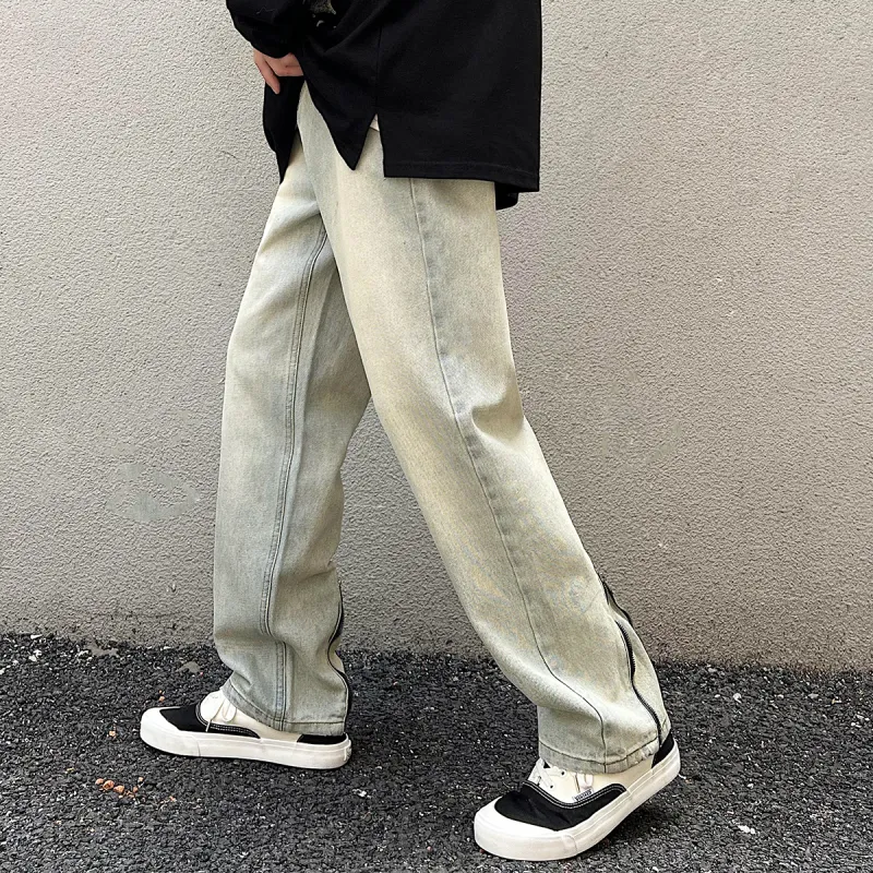 FISHGALAXY Jeans Unisex Yellow Mud-4