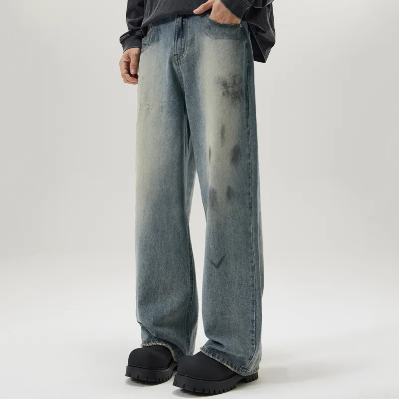 FISHGALAXY Jeans Unisex Vintage Blue-5