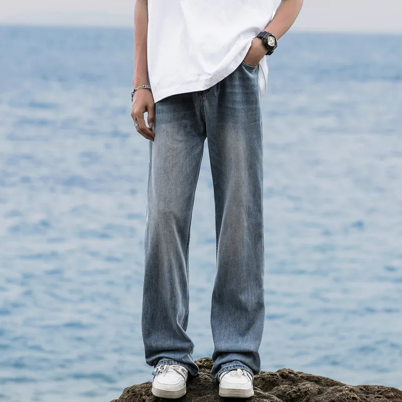 FISHGALAXY Jeans Unisex Light Blue-3